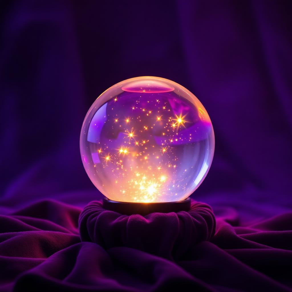 Glowing crystal ball